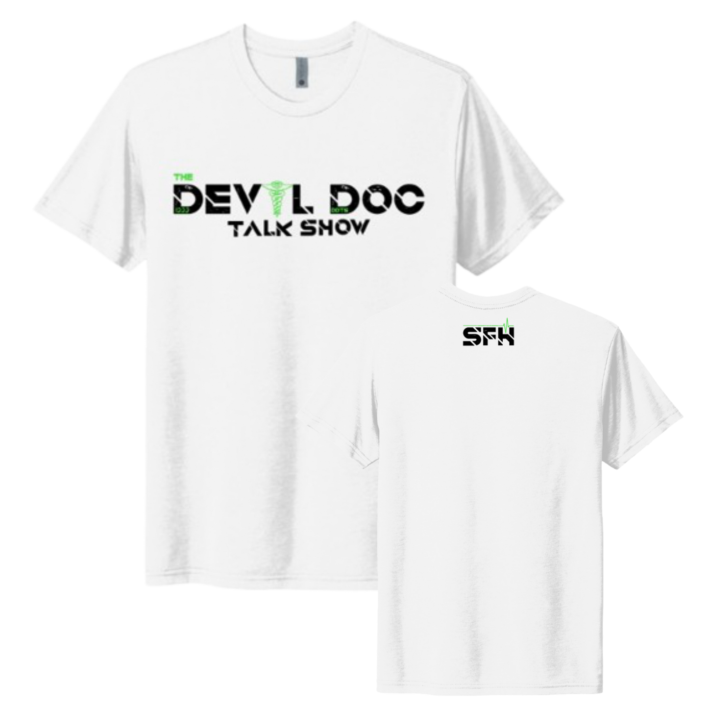 Devil Doc Talk Show T-Shirt White Double