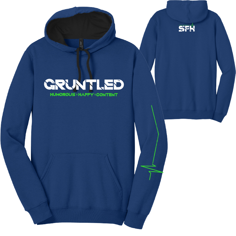 Gruntled Hoodie Blue Double