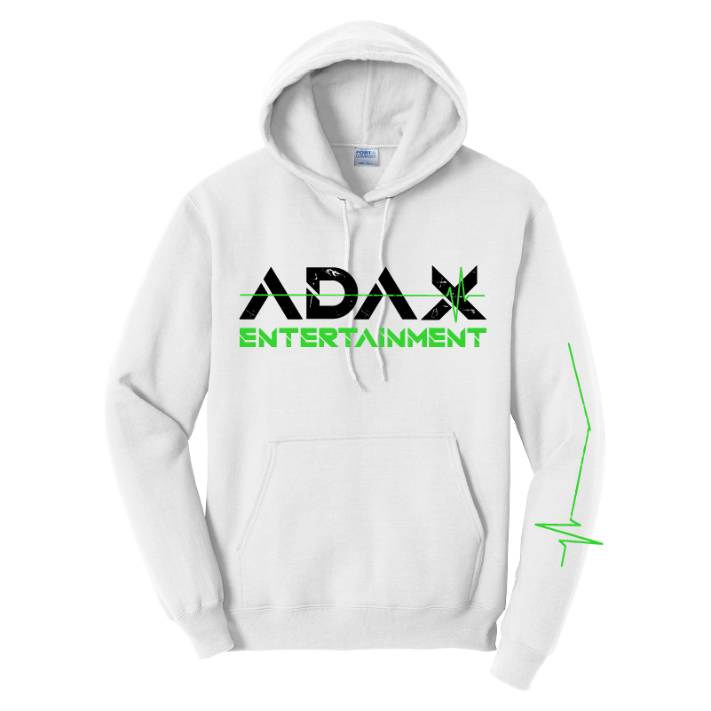 ADAX Entertainment Hoodie White Front