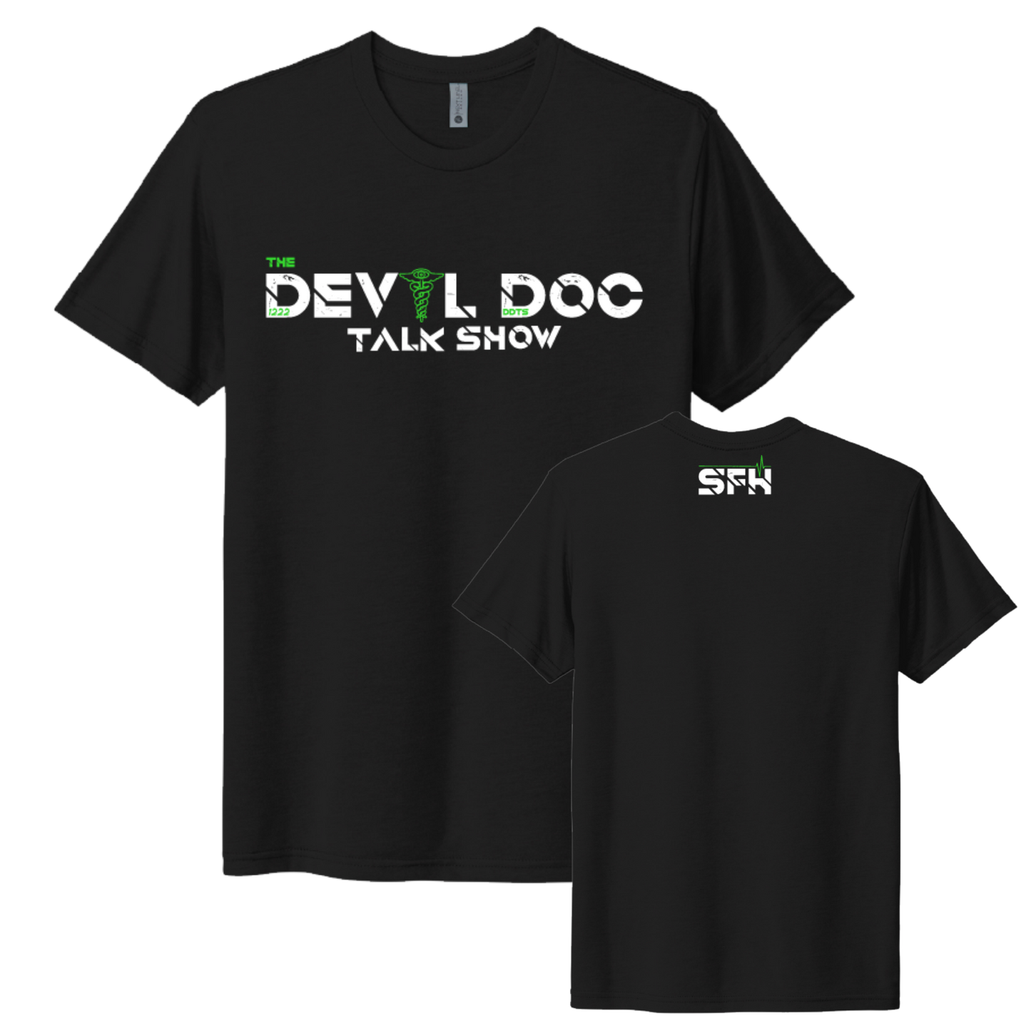Devil Doc Talk Show T-Shirt Black Double