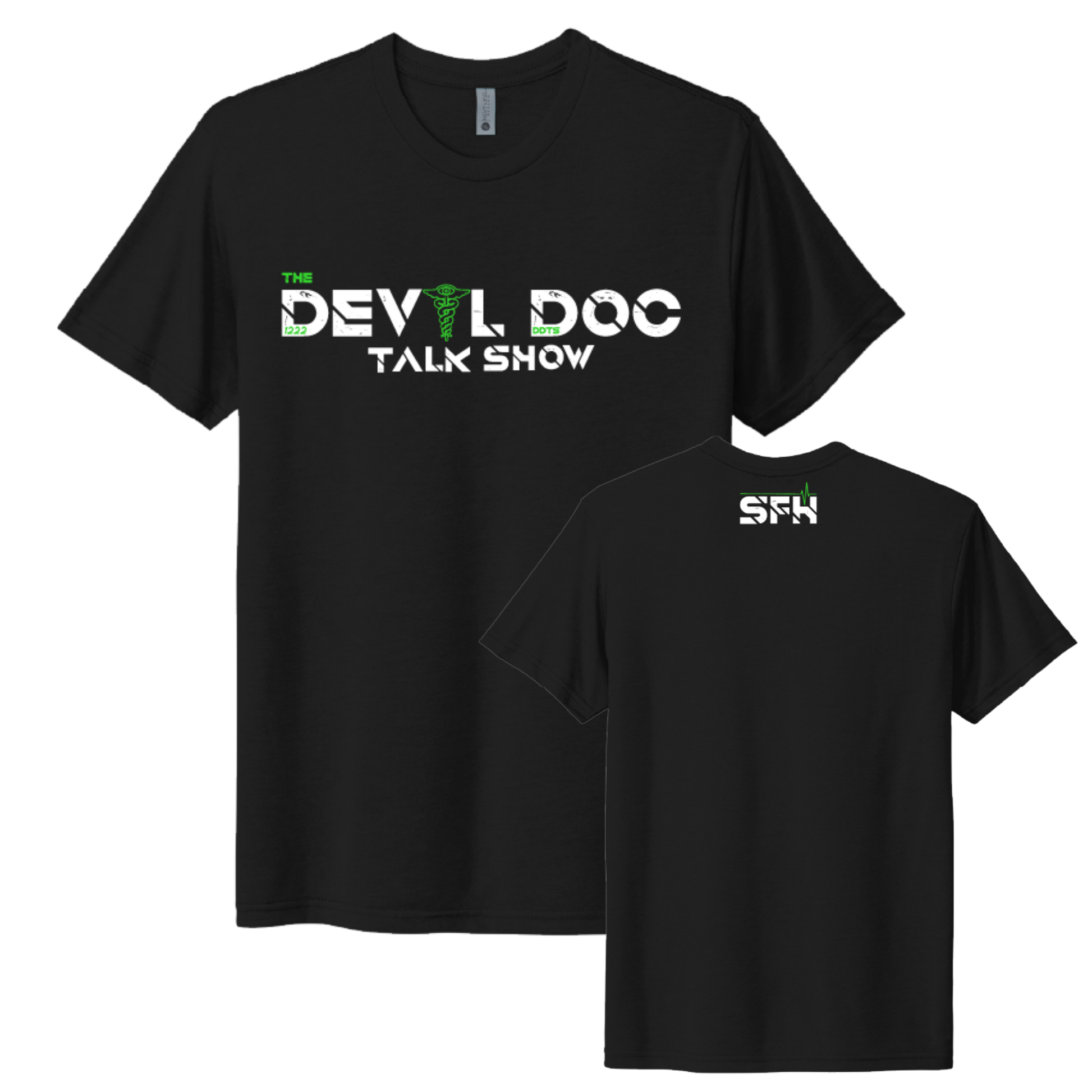 Devil Doc Talk Show T-Shirt Black Double