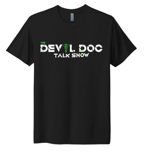 Devil Doc Talk Show T-Shirt Black Front
