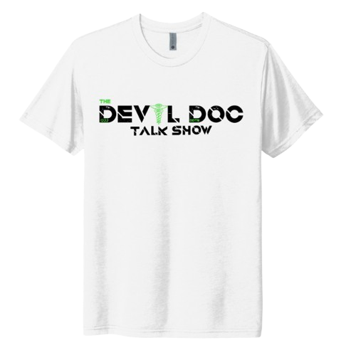 Devil Doc Talk Show T-Shirt White Front