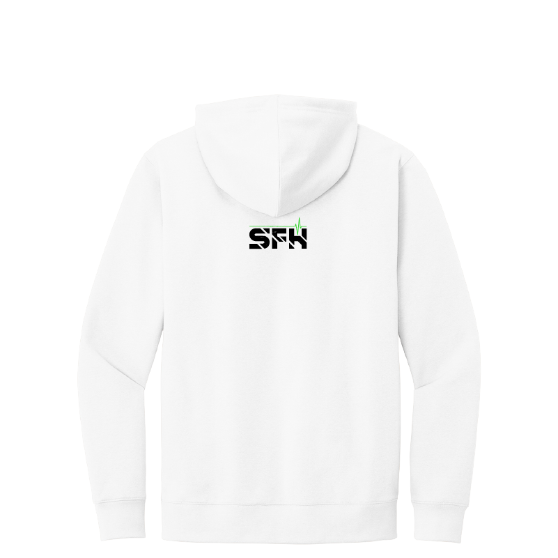 Never Quit Hoodie White Back
